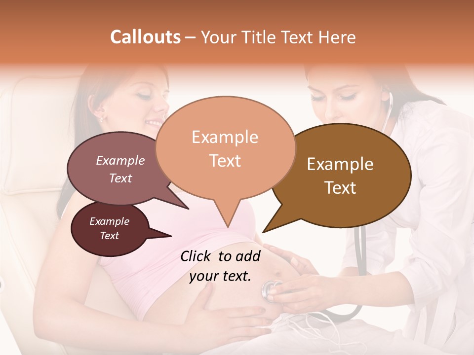 Beauty Tummy Preggers PowerPoint Template