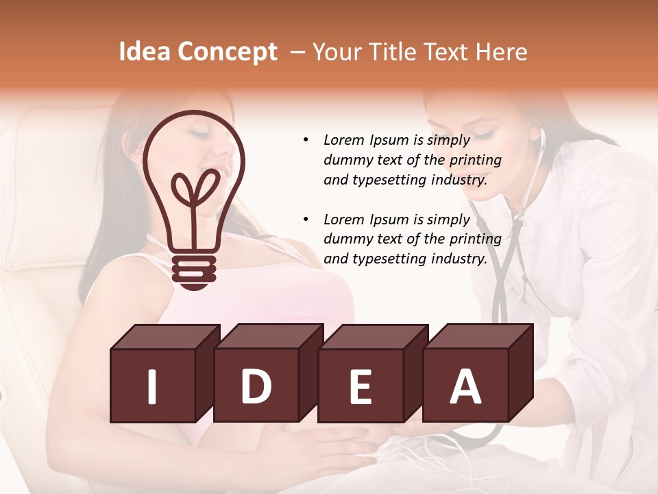 Beauty Tummy Preggers PowerPoint Template