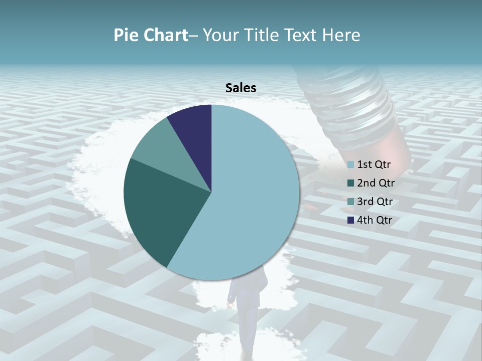 A Man Walking Through A Maze With A Question Mark On It PowerPoint Template