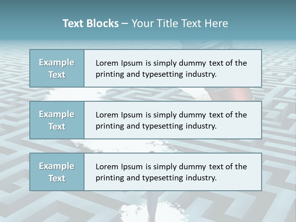 A Man Walking Through A Maze With A Question Mark On It PowerPoint Template
