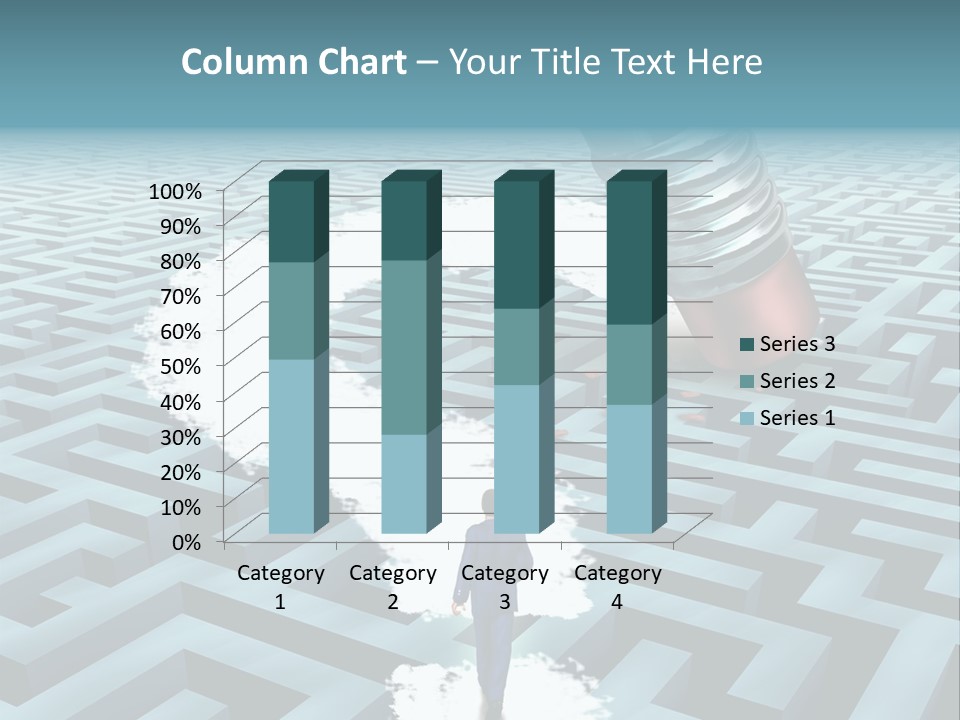 A Man Walking Through A Maze With A Question Mark On It PowerPoint Template