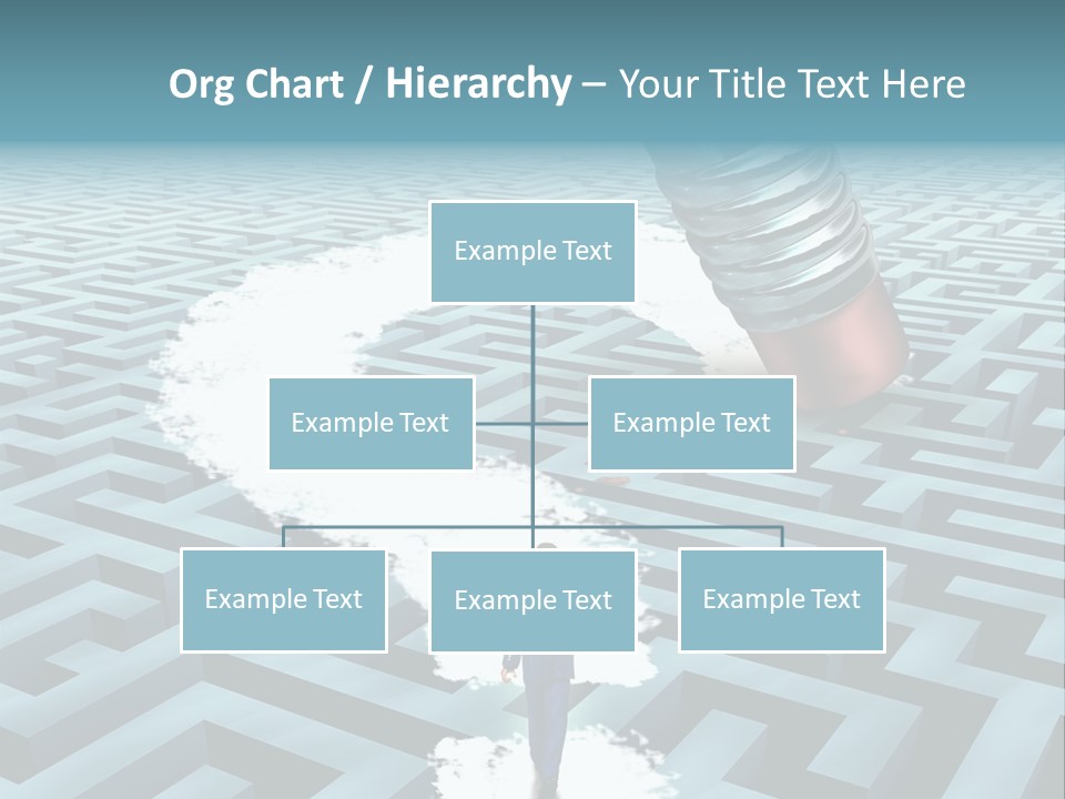A Man Walking Through A Maze With A Question Mark On It PowerPoint Template
