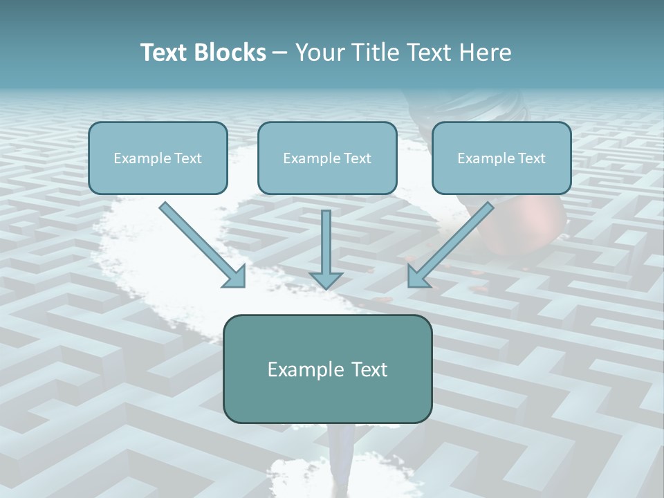 A Man Walking Through A Maze With A Question Mark On It PowerPoint Template