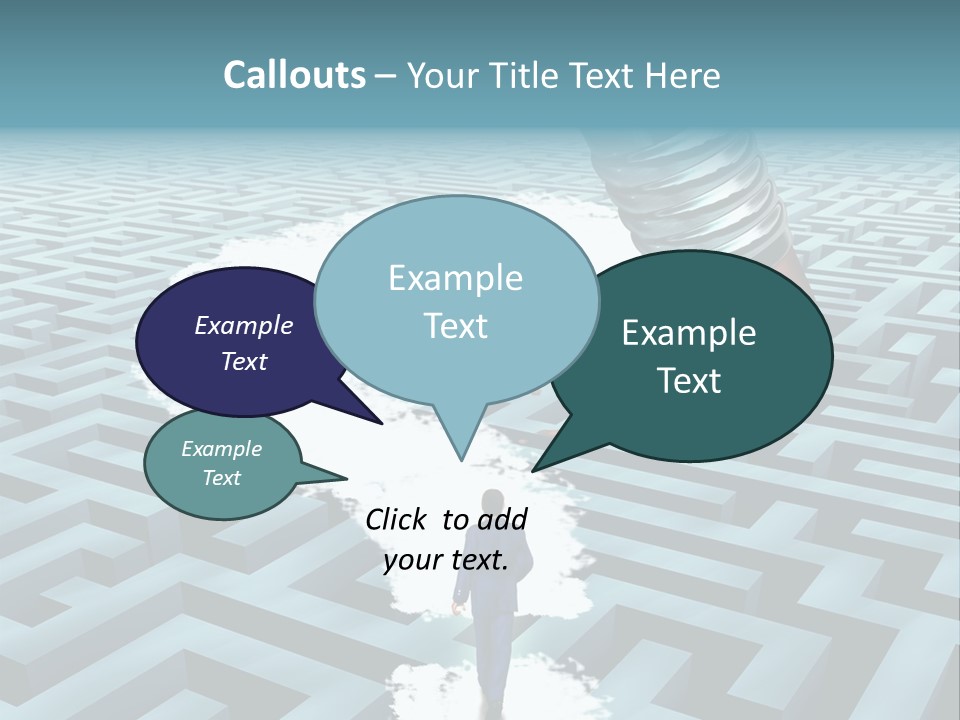 A Man Walking Through A Maze With A Question Mark On It PowerPoint Template