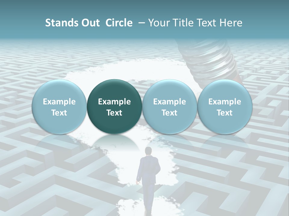 A Man Walking Through A Maze With A Question Mark On It PowerPoint Template