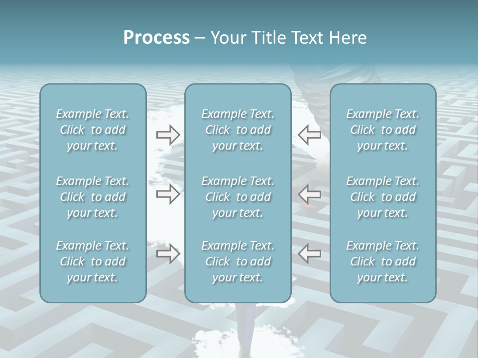 A Man Walking Through A Maze With A Question Mark On It PowerPoint Template