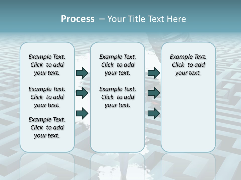 A Man Walking Through A Maze With A Question Mark On It PowerPoint Template
