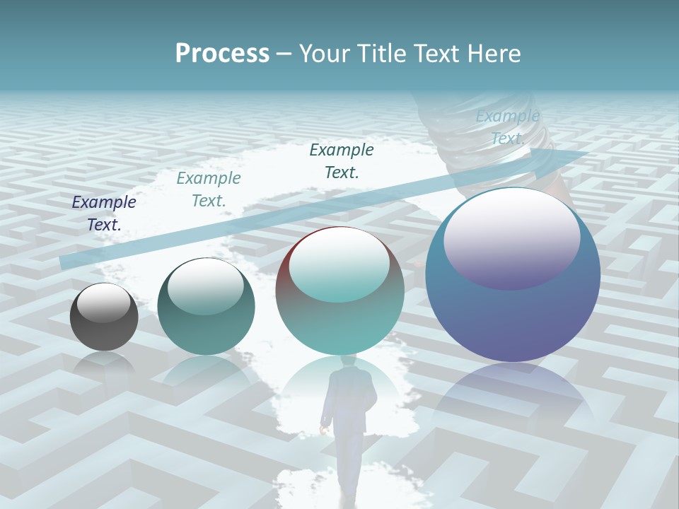 A Man Walking Through A Maze With A Question Mark On It PowerPoint Template