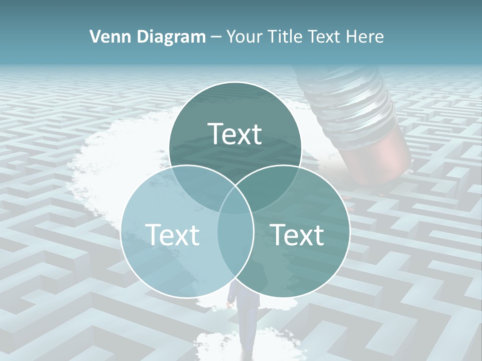A Man Walking Through A Maze With A Question Mark On It PowerPoint Template