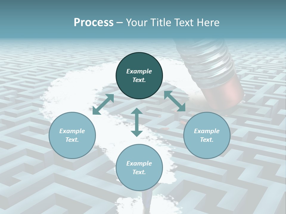 A Man Walking Through A Maze With A Question Mark On It PowerPoint Template