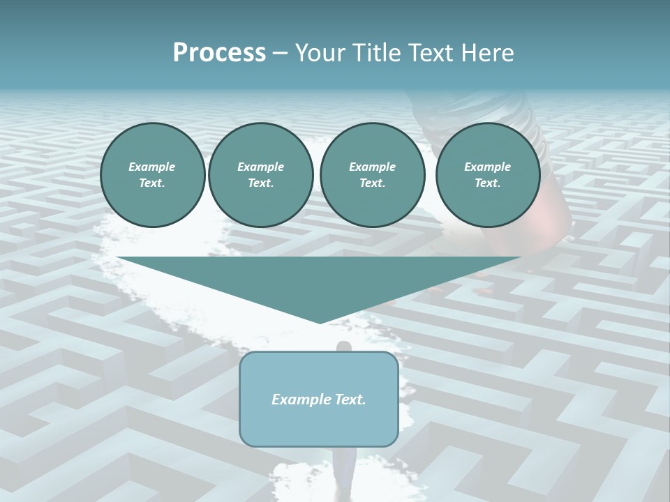 A Man Walking Through A Maze With A Question Mark On It PowerPoint Template