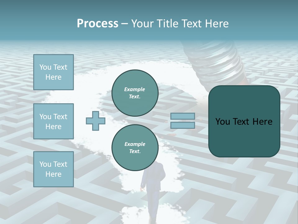 A Man Walking Through A Maze With A Question Mark On It PowerPoint Template