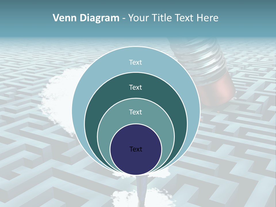 A Man Walking Through A Maze With A Question Mark On It PowerPoint Template