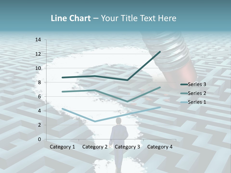 A Man Walking Through A Maze With A Question Mark On It PowerPoint Template