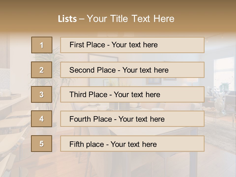 Furniture Indoors Leisure PowerPoint Template