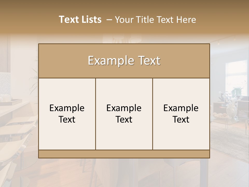 Furniture Indoors Leisure PowerPoint Template