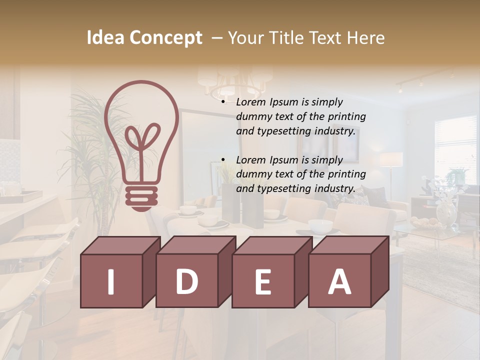 Furniture Indoors Leisure PowerPoint Template
