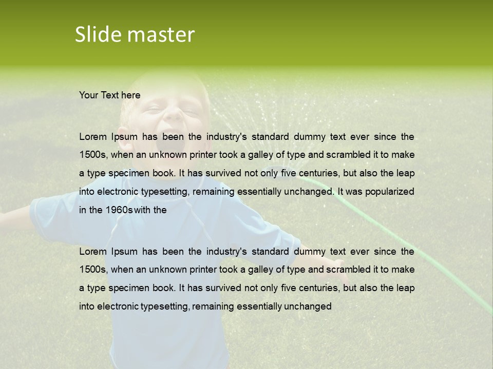 Scream Swimsuit Outdoors PowerPoint Template