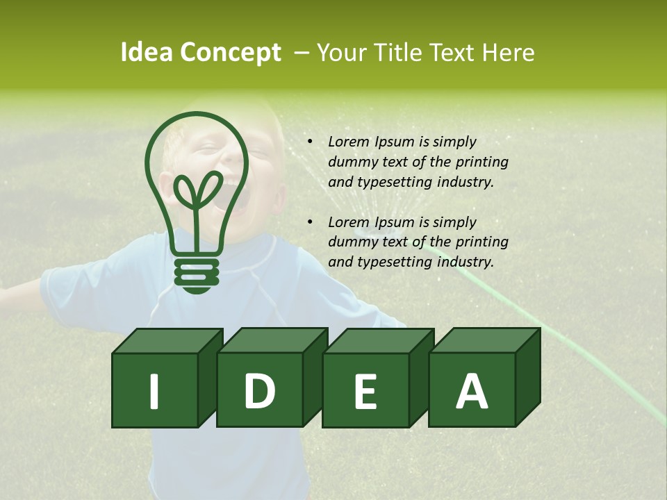 Scream Swimsuit Outdoors PowerPoint Template