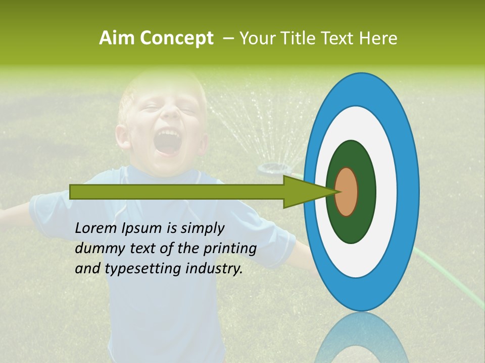 Scream Swimsuit Outdoors PowerPoint Template