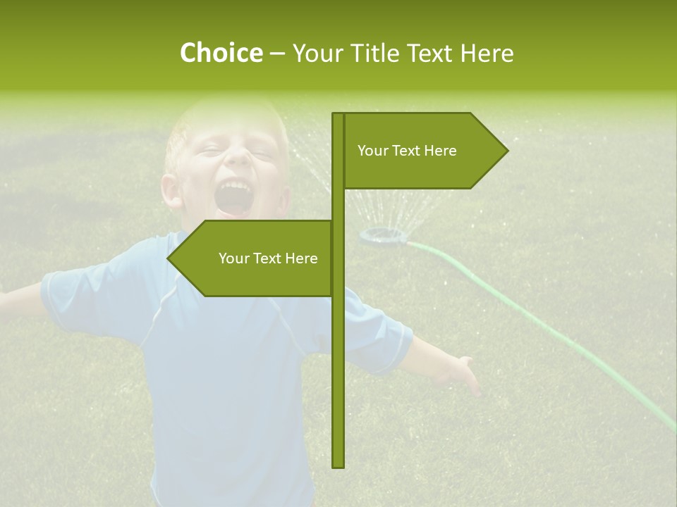 Scream Swimsuit Outdoors PowerPoint Template