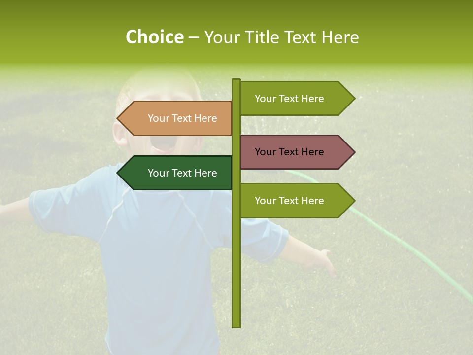 Scream Swimsuit Outdoors PowerPoint Template