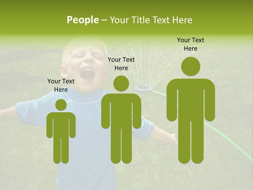 Scream Swimsuit Outdoors PowerPoint Template