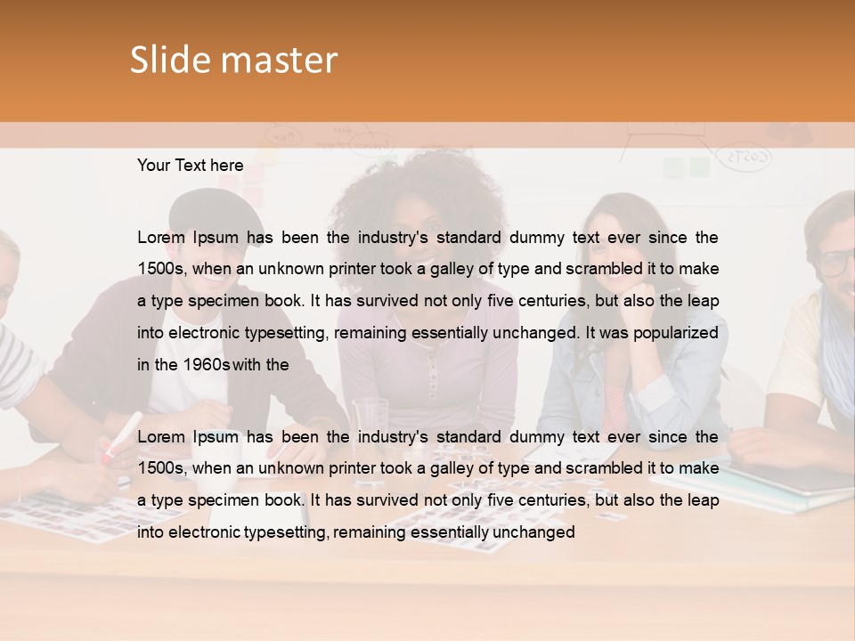 Style Coworkers Brainstorming PowerPoint Template