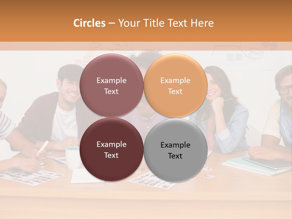 Style Coworkers Brainstorming PowerPoint Template