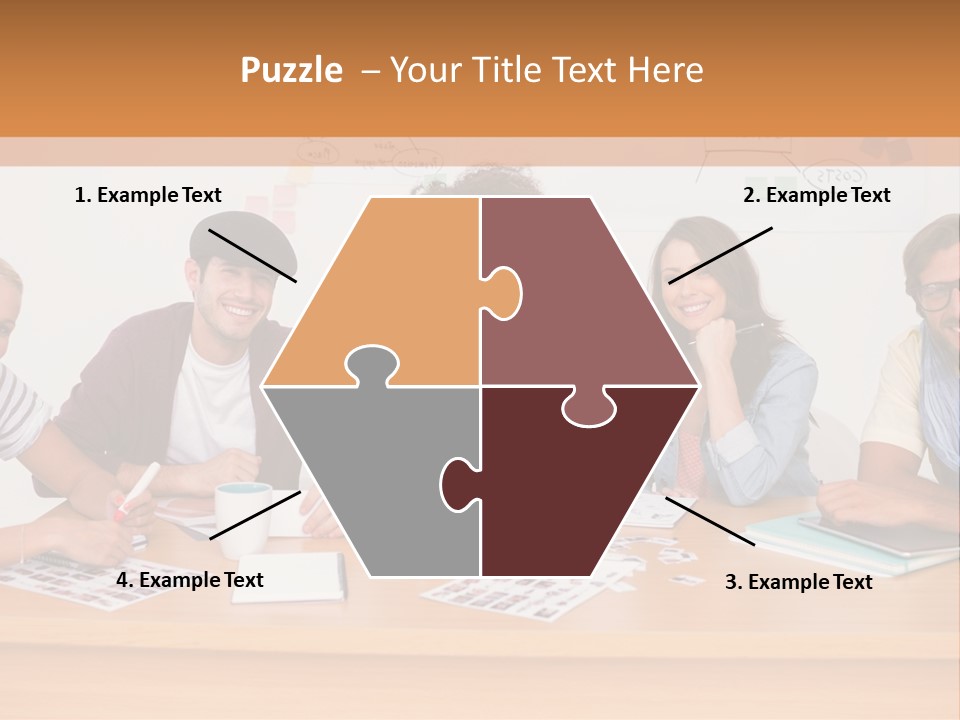 Style Coworkers Brainstorming PowerPoint Template
