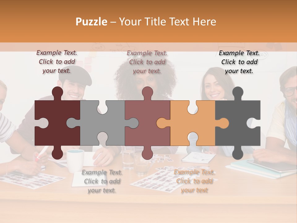 Style Coworkers Brainstorming PowerPoint Template