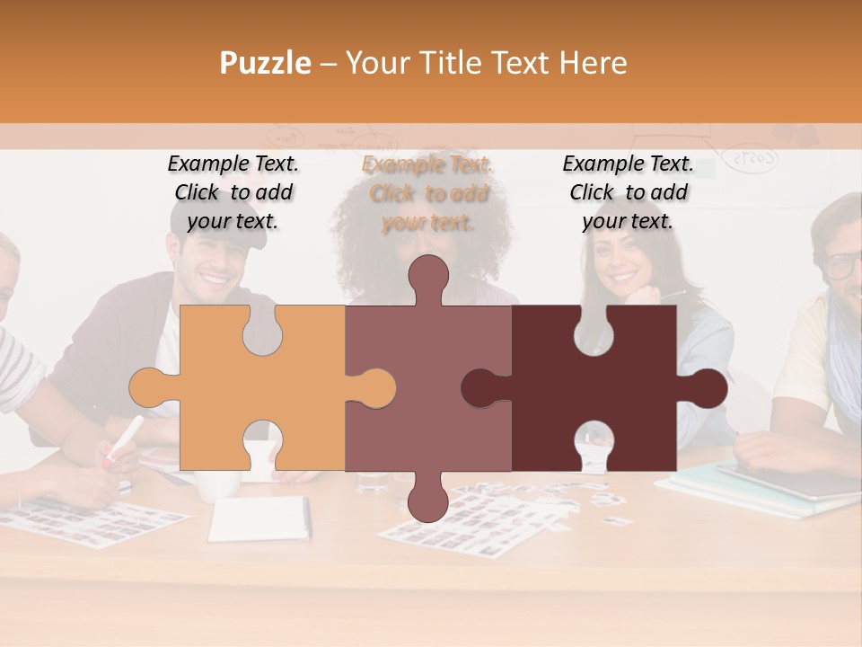 Style Coworkers Brainstorming PowerPoint Template