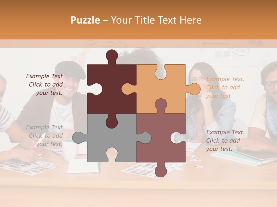 Style Coworkers Brainstorming PowerPoint Template