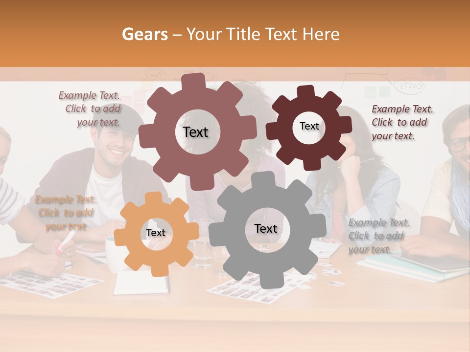 Style Coworkers Brainstorming PowerPoint Template