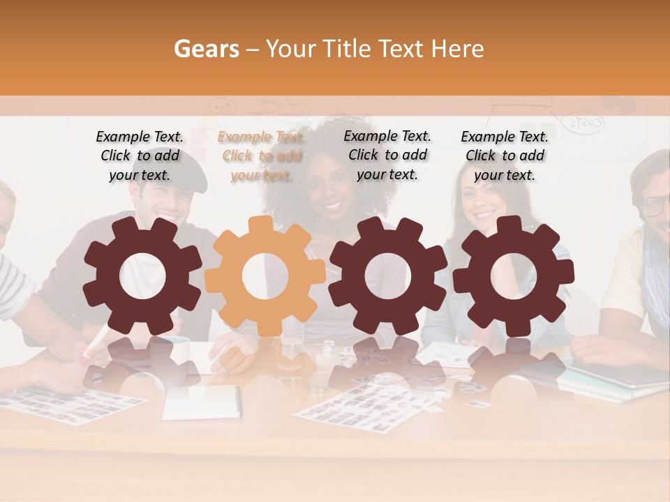 Style Coworkers Brainstorming PowerPoint Template