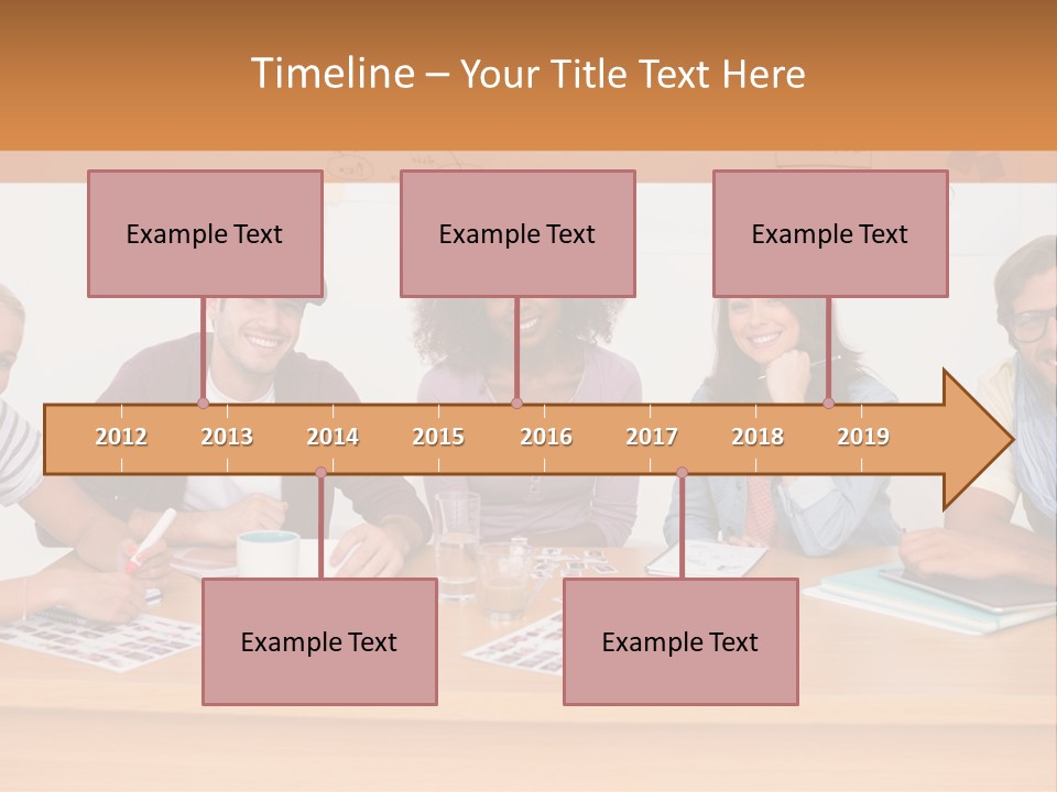 Style Coworkers Brainstorming PowerPoint Template