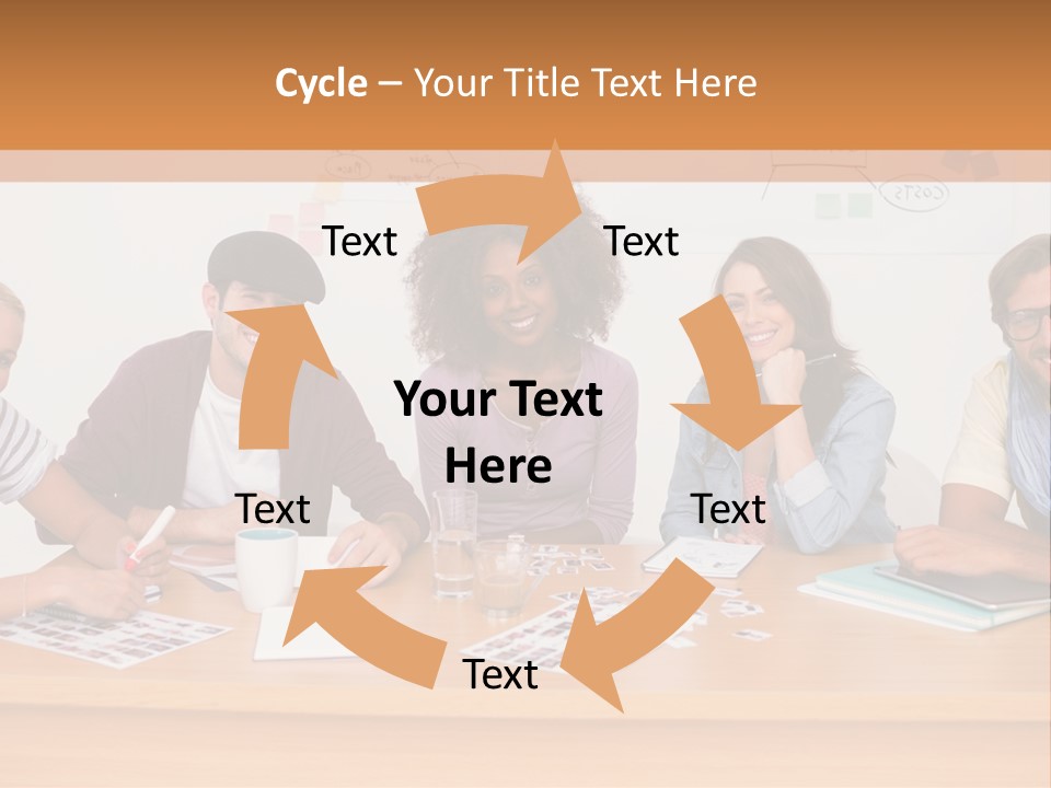 Style Coworkers Brainstorming PowerPoint Template
