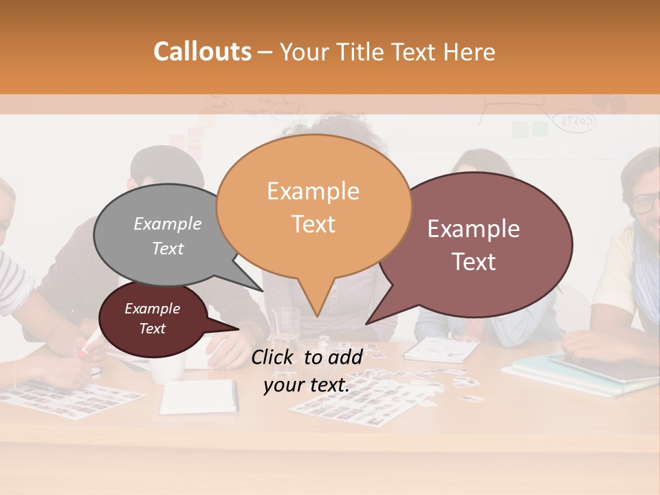 Style Coworkers Brainstorming PowerPoint Template