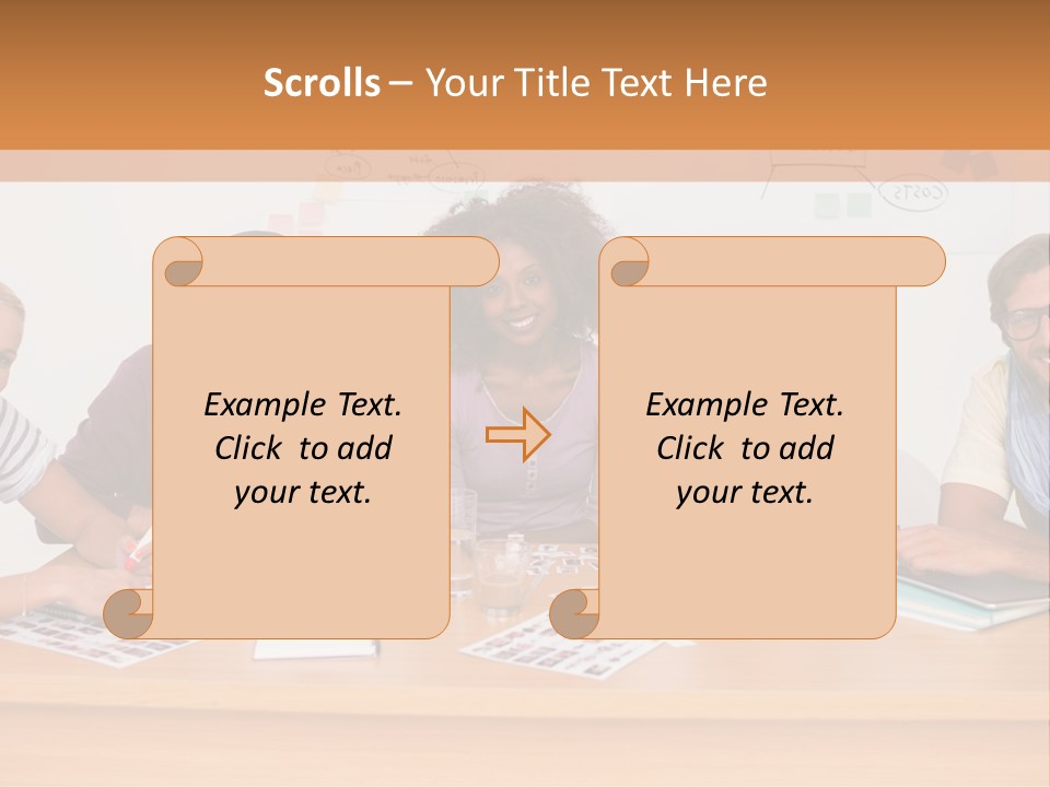 Style Coworkers Brainstorming PowerPoint Template