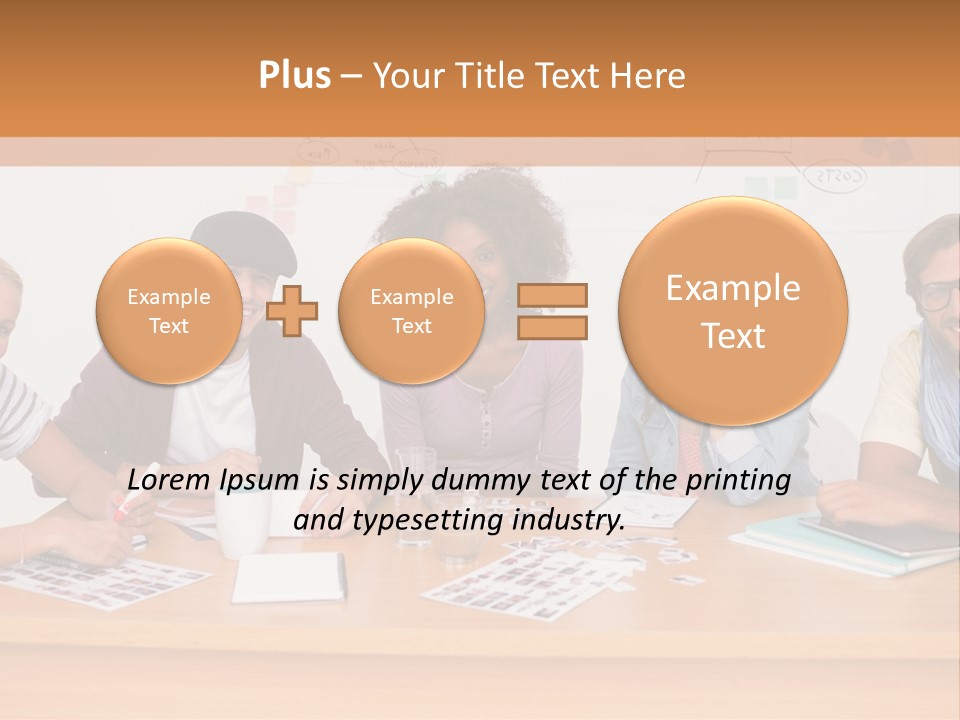 Style Coworkers Brainstorming PowerPoint Template