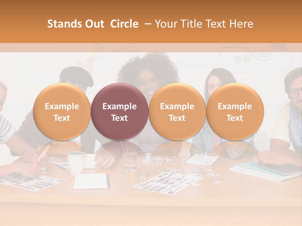 Style Coworkers Brainstorming PowerPoint Template