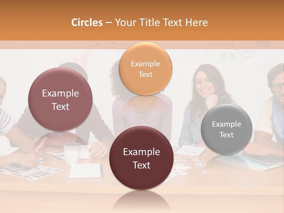 Style Coworkers Brainstorming PowerPoint Template