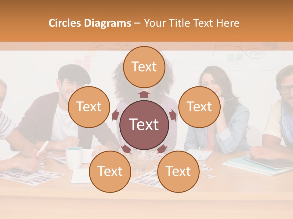 Style Coworkers Brainstorming PowerPoint Template