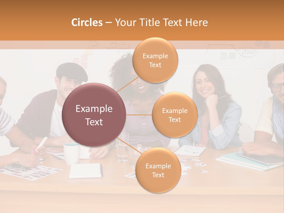 Style Coworkers Brainstorming PowerPoint Template