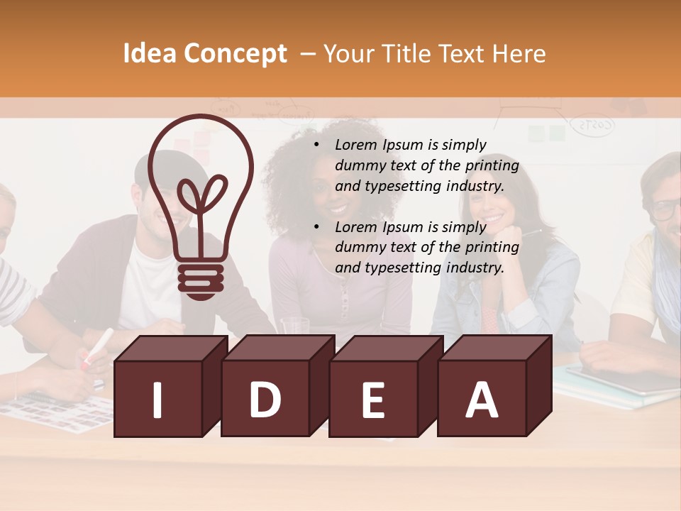 Style Coworkers Brainstorming PowerPoint Template