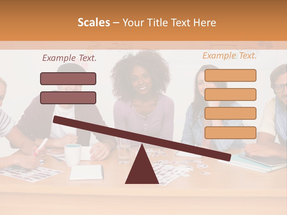 Style Coworkers Brainstorming PowerPoint Template