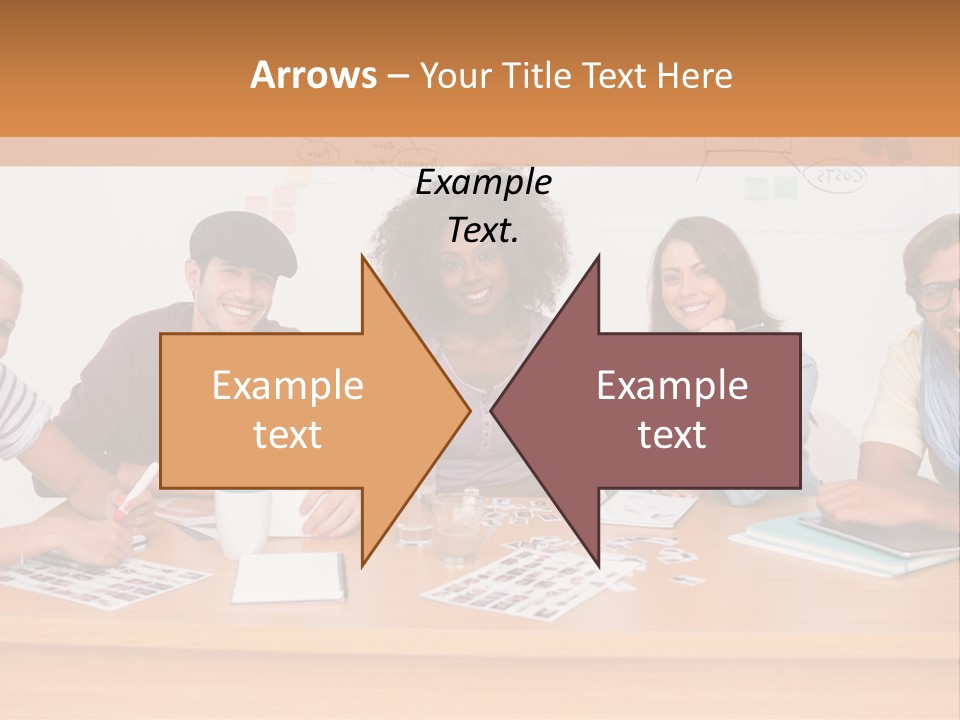 Style Coworkers Brainstorming PowerPoint Template