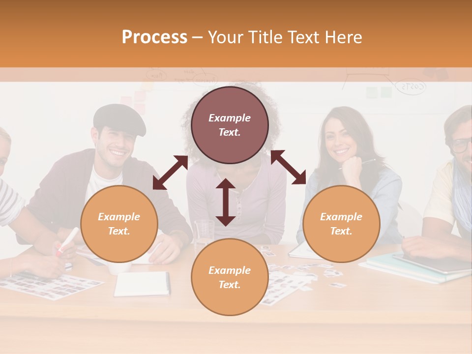 Style Coworkers Brainstorming PowerPoint Template