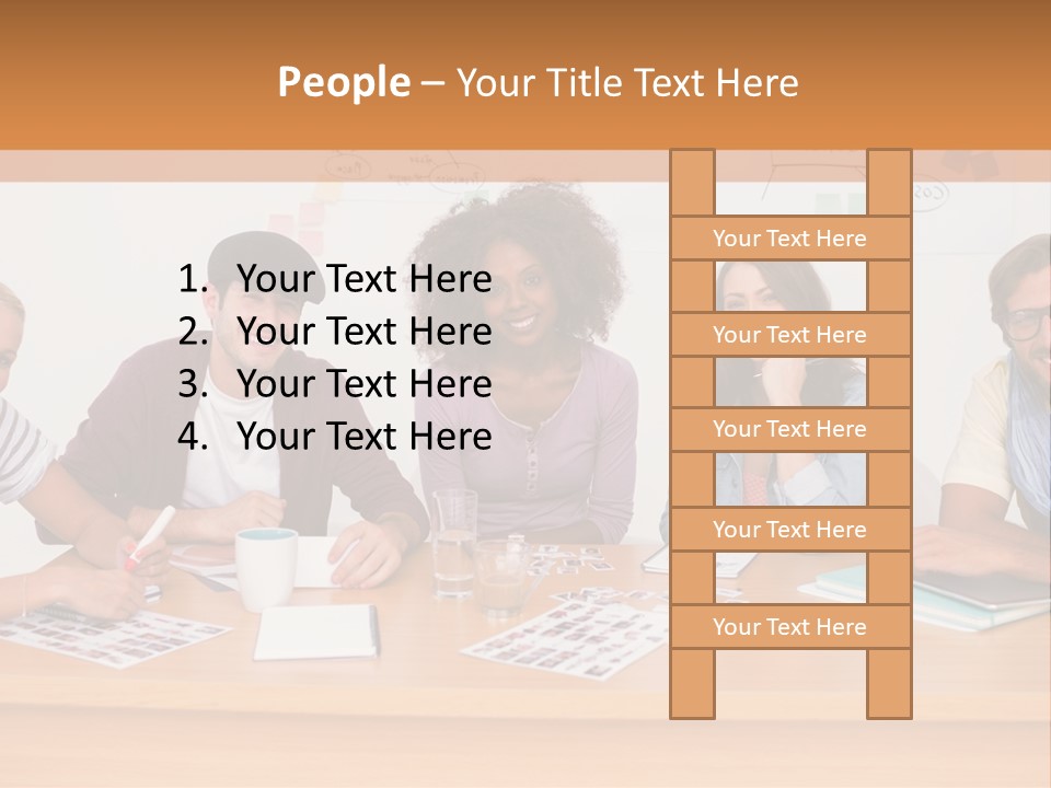 Style Coworkers Brainstorming PowerPoint Template