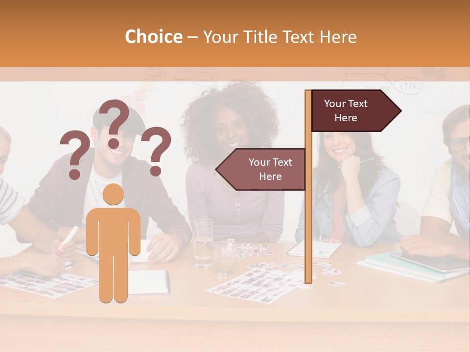 Style Coworkers Brainstorming PowerPoint Template